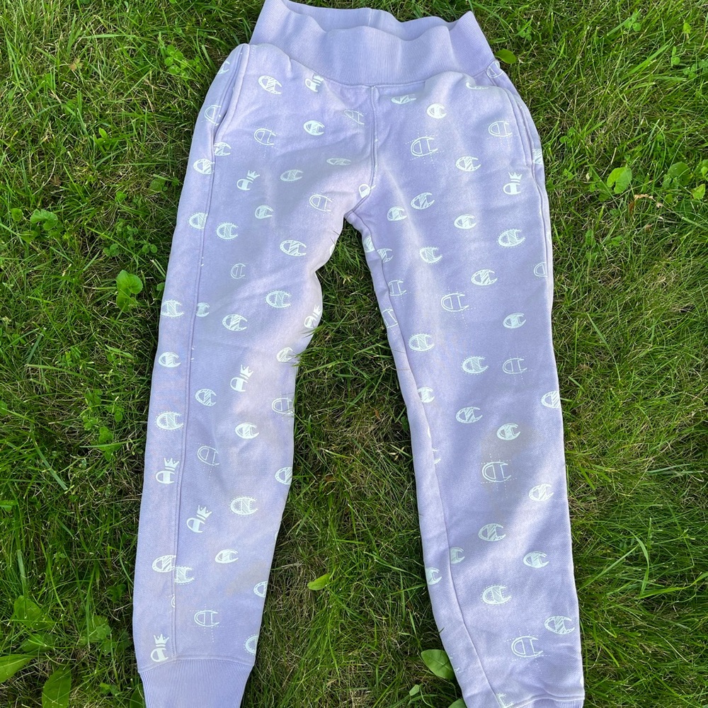 Small lilac champion reverse weave joggers